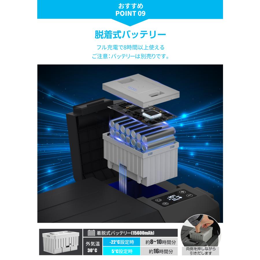 PROBASTO 車載冷蔵庫 ポータブル冷蔵庫 9L バッテリー -22℃〜10℃ 急速