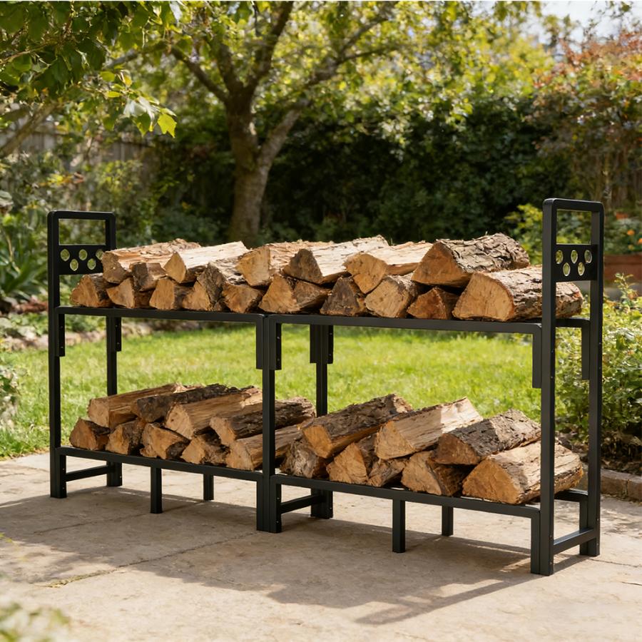 PROBASTO 薪ラック ログラック 197×30×96cm 耐荷重1200kg フック付 