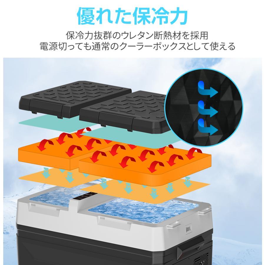 PROBASTO 車載冷蔵庫 ポータブル冷蔵庫 42L 2室 -20℃〜10℃ 急速冷凍