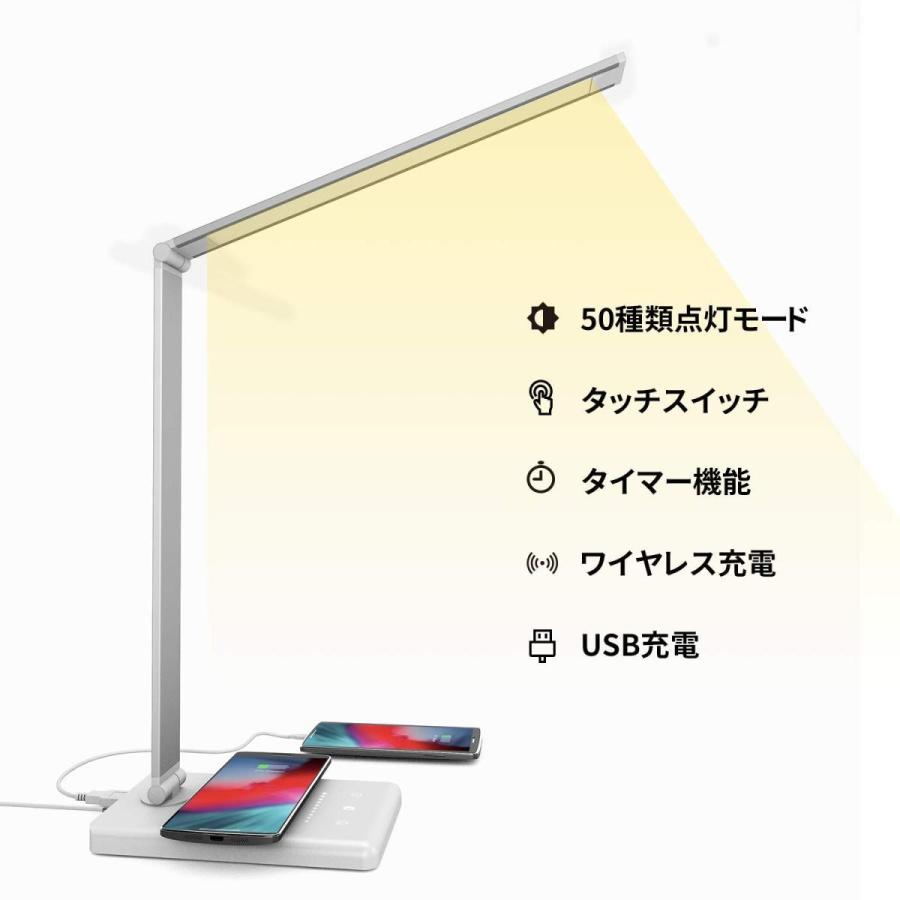 Led デスクライト スタンドライト 卓上ライト タッチパネル式 5段階調色 10段階調光 折り畳み式 ワイヤレス充電対応 Usb充電ポート付き 目に優しい 電気スタンド Dwxcktd Probasto 通販 Yahoo ショッピング