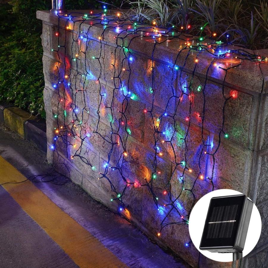 イルミネーション ライト　ソーラーライト 10ｍ 100球 カラフル LED ソーラー イルミネーション ライト 100球 10m 8パターン