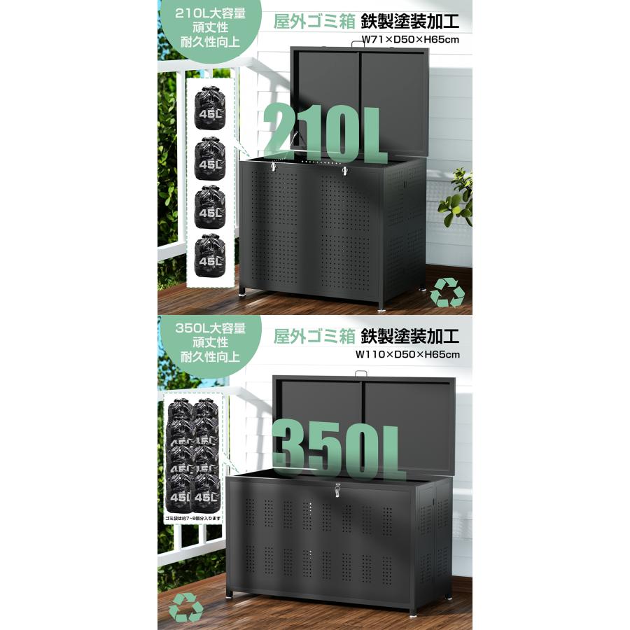 PROBASTO 屋外 ゴミ箱 ゴミステーション 210L 350L 大容量 大型