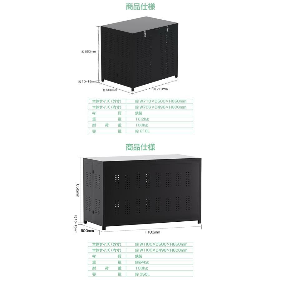 PROBASTO 屋外 ゴミ箱 ゴミステーション 210L 350L 大容量 大型
