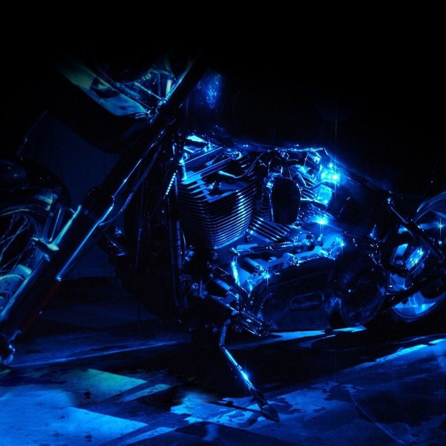 バイク用 LEDテープライト RGB フルカラー 12本 防水 イルミネーション