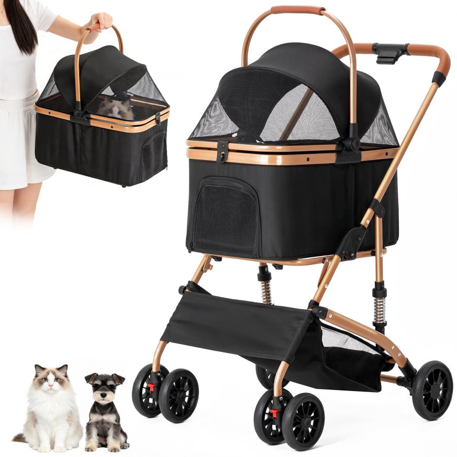 PROBASTO ペットカート 分離型 軽量 折りたたみ 小型犬 中型犬 多頭