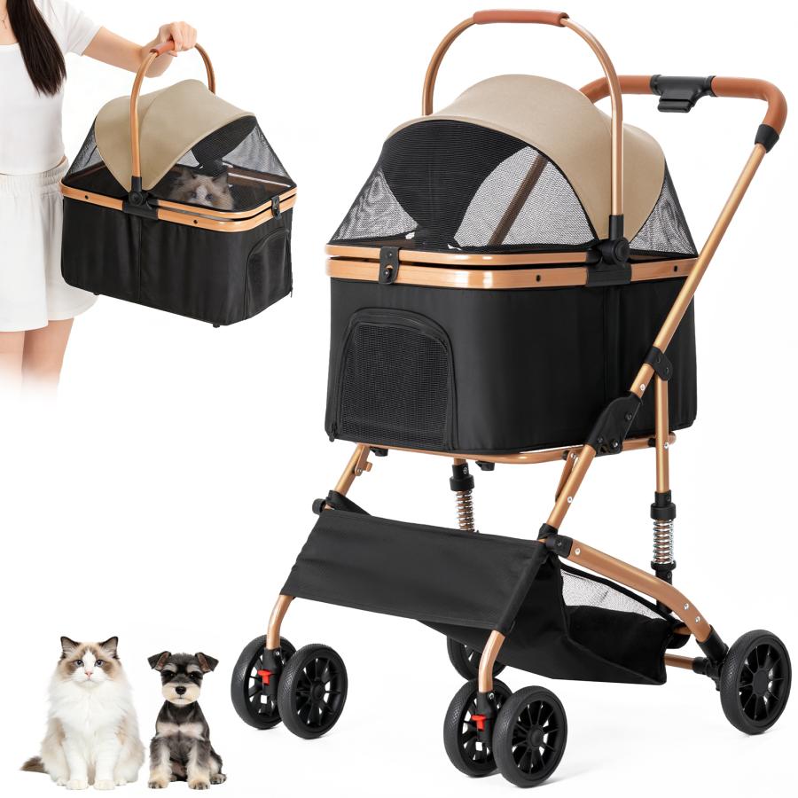 PROBASTO ペットカート 分離型 軽量 折りたたみ 小型犬 中型犬 多頭