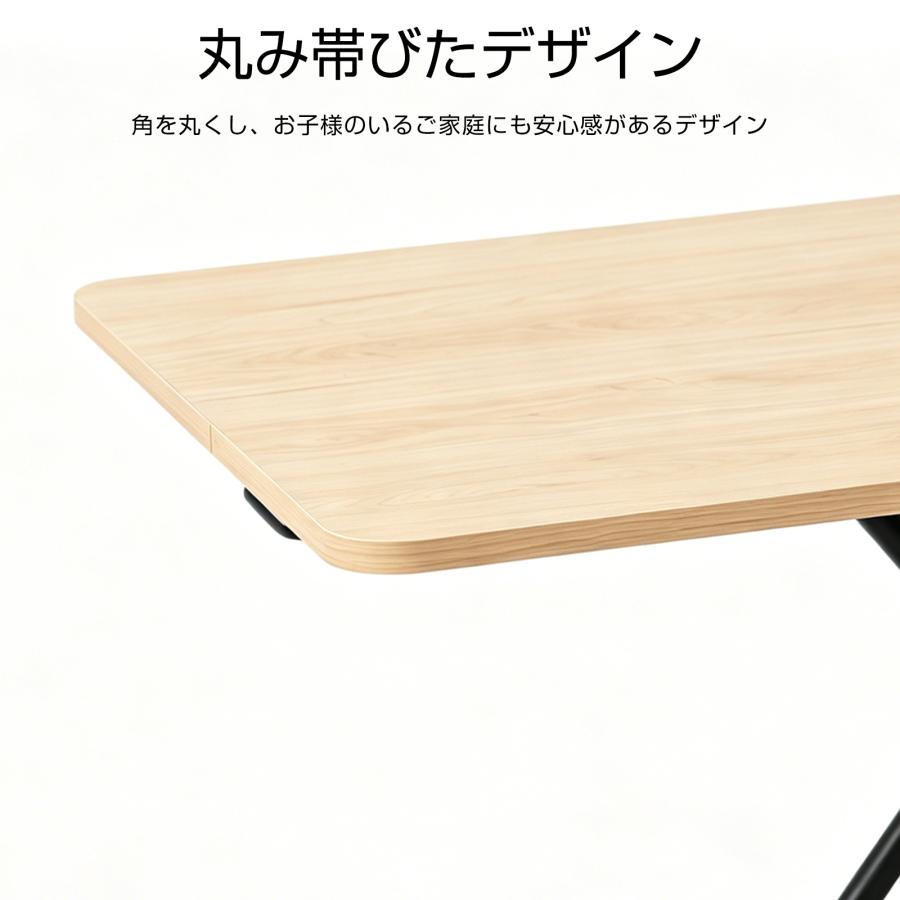 PROBASTO 昇降式テーブル ダイニングテーブル 90 無段階 高さ調節 ガス