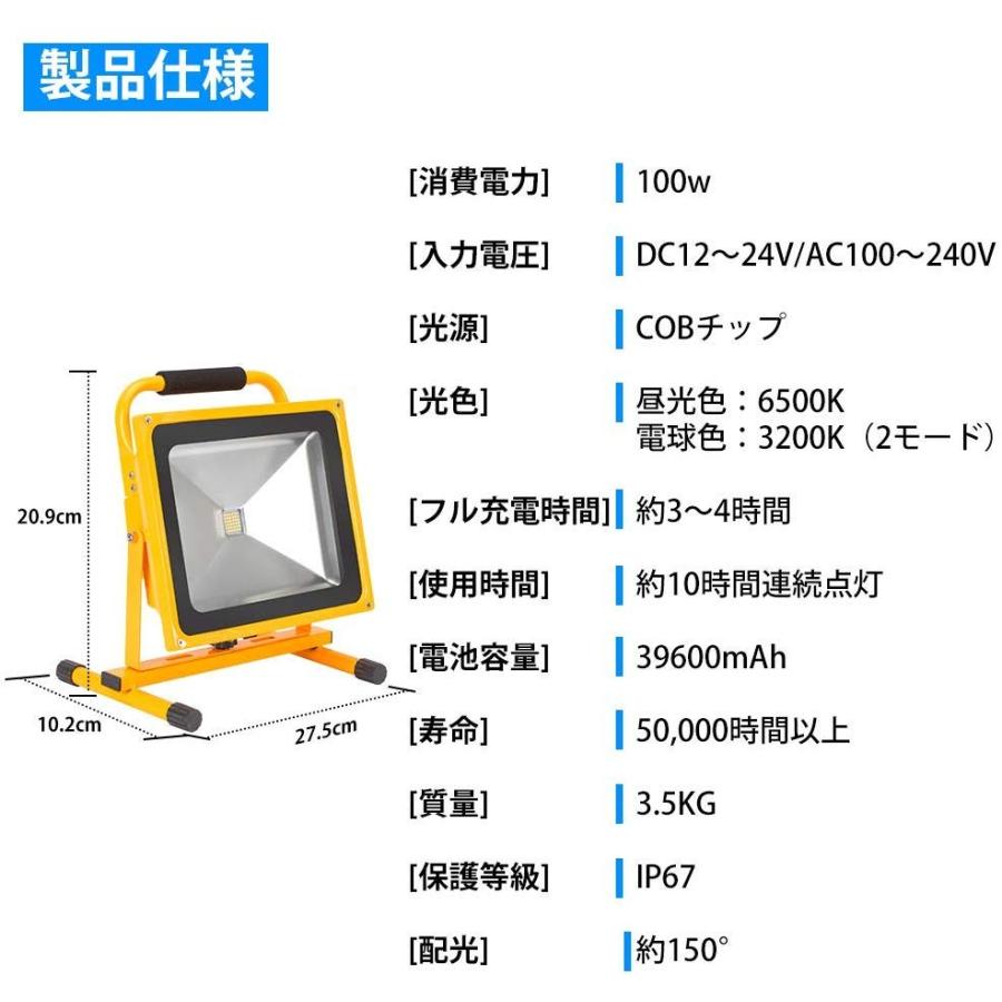 LED投光器 100w 作業灯 昼光色 電球色 2色切替 高輝度 投光器 充電 COBチップ 広角150度 長寿命 防水IP67 集魚灯 防犯灯 駐車場灯 :sstgd:PROBASTO - 通販 - Yahoo!ショッピング LED投光器 100w 作業灯 昼光色 電球色 2色切替 高輝度 投光器 充電 COBチップ 広角150度 長寿命 防水IP67 集魚灯 防犯灯 駐車場灯 :sstgd:PROBASTO - 通販 - Yahoo!ショッピング