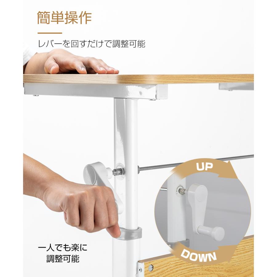 PROBASTO 昇降式デスク オフィスデスク 80 高さ無段階調節 昇降式 北欧