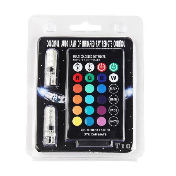T10 T16 RGB 16色 フルーカラー LEDバルブ ルームランプ