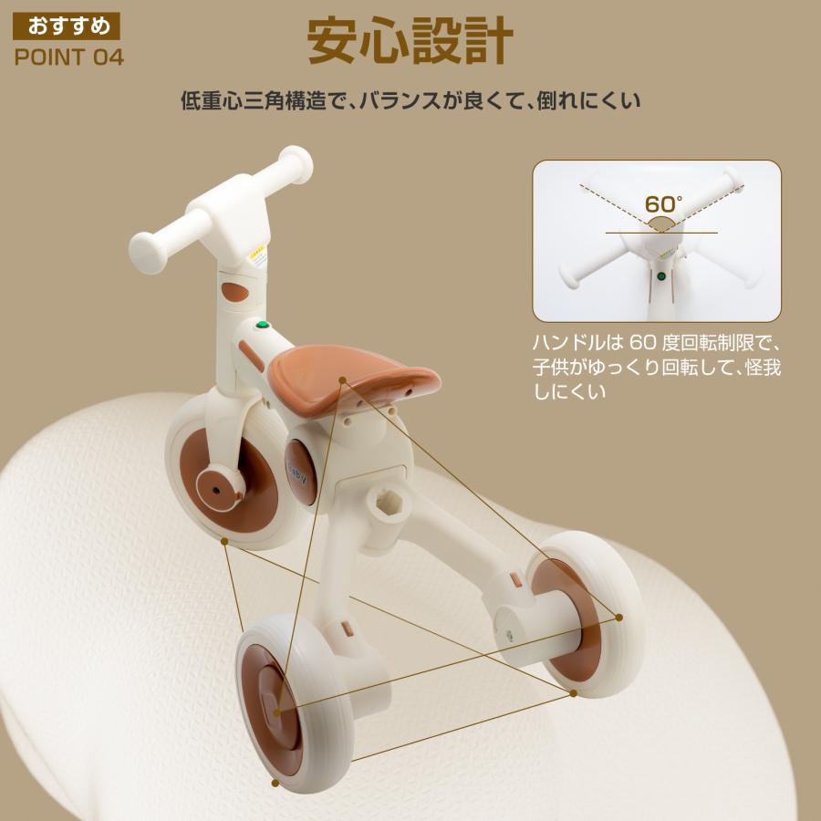 PROBASTO 三輪車 手押し棒付き 折りたたみ 1歳 2歳 3歳 4way 変身