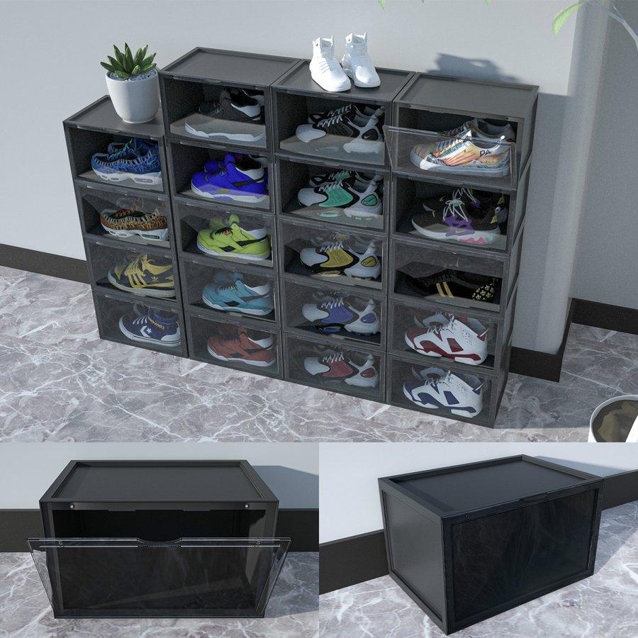 PROBASTO」シューズボックス 6個セット 靴 収納 ボックス 下駄箱 靴箱