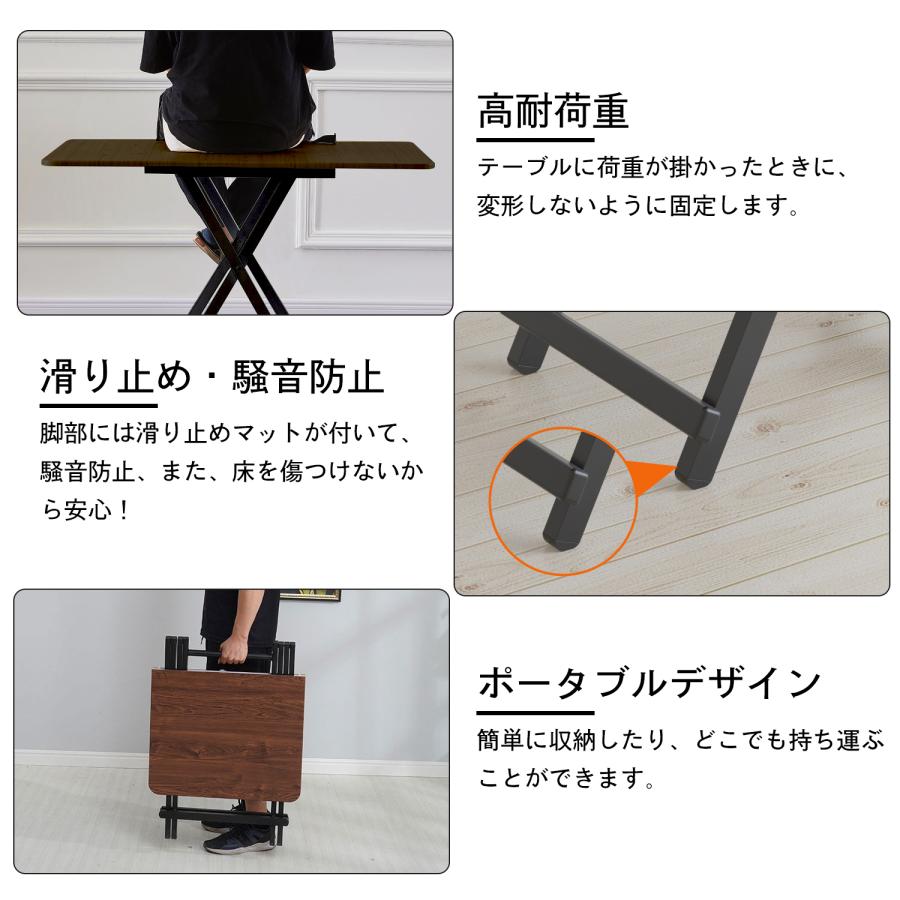 「PROBASTO」折りたたみテーブル ダイニングテーブル パソコンデスク 約70×70×74cm 軽量 完成品 組立不要 作業台 食卓 リビングテーブル おしゃれ 在宅勤務｜probasto｜04