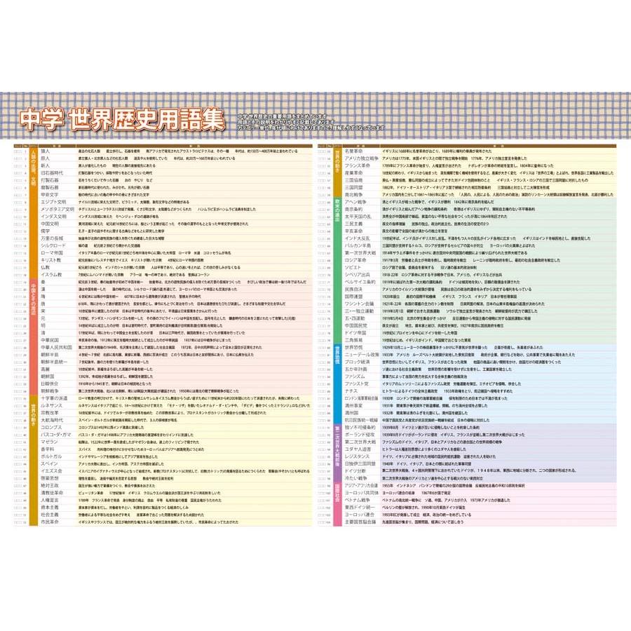 proceedx　学習ポスター　0982　学習中学社会3点セット　送料無料　勉強部屋　教室　壁掛け　中学 |  | 02