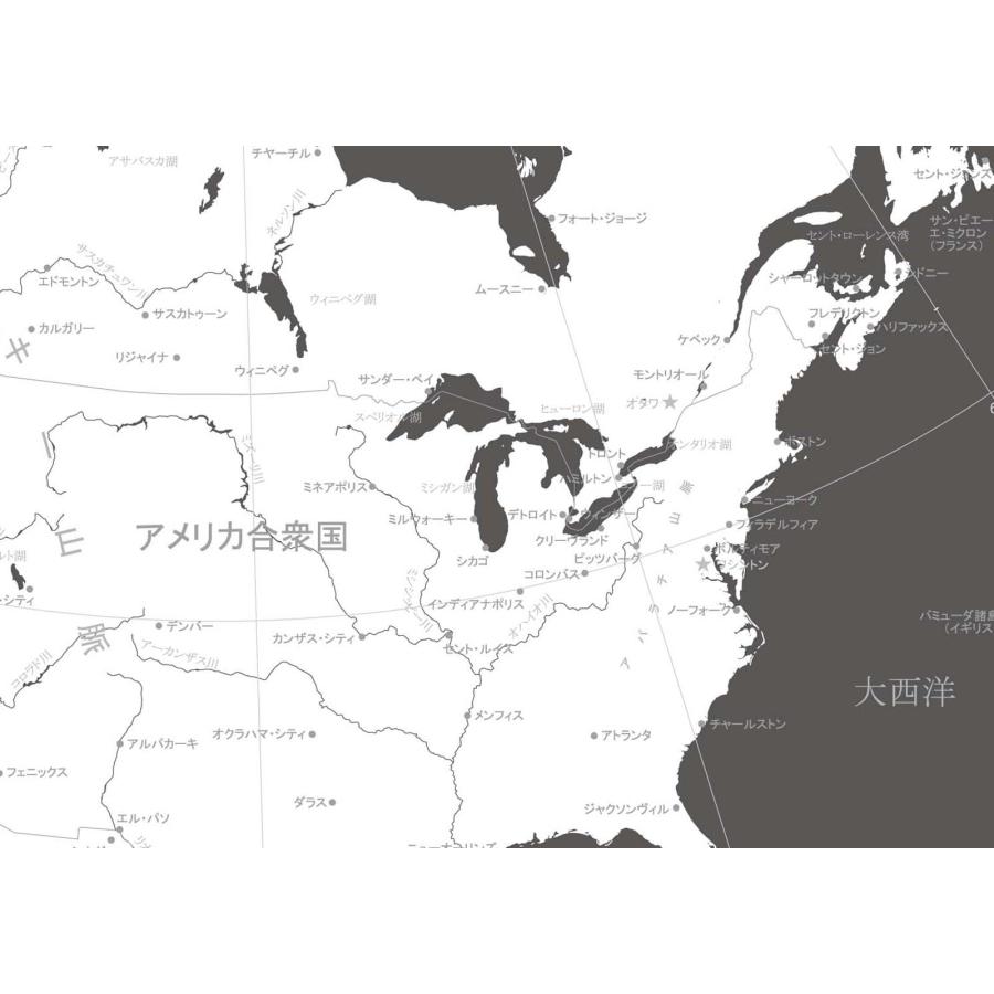 PROCEEDX美しい世界地図　北アメリカ　学習ポスターミニマルマップ　フレーム付きA4サイズ日本製1252 |  | 01