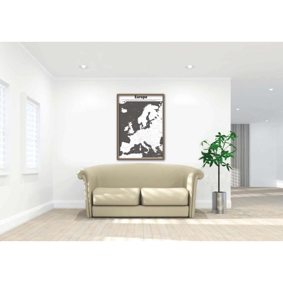 PROCEEDX美しい世界地図　ヨーロッパ　学習ポスターミニマルマップ　フレーム付きA4サイズ日本製1255 |  | 03