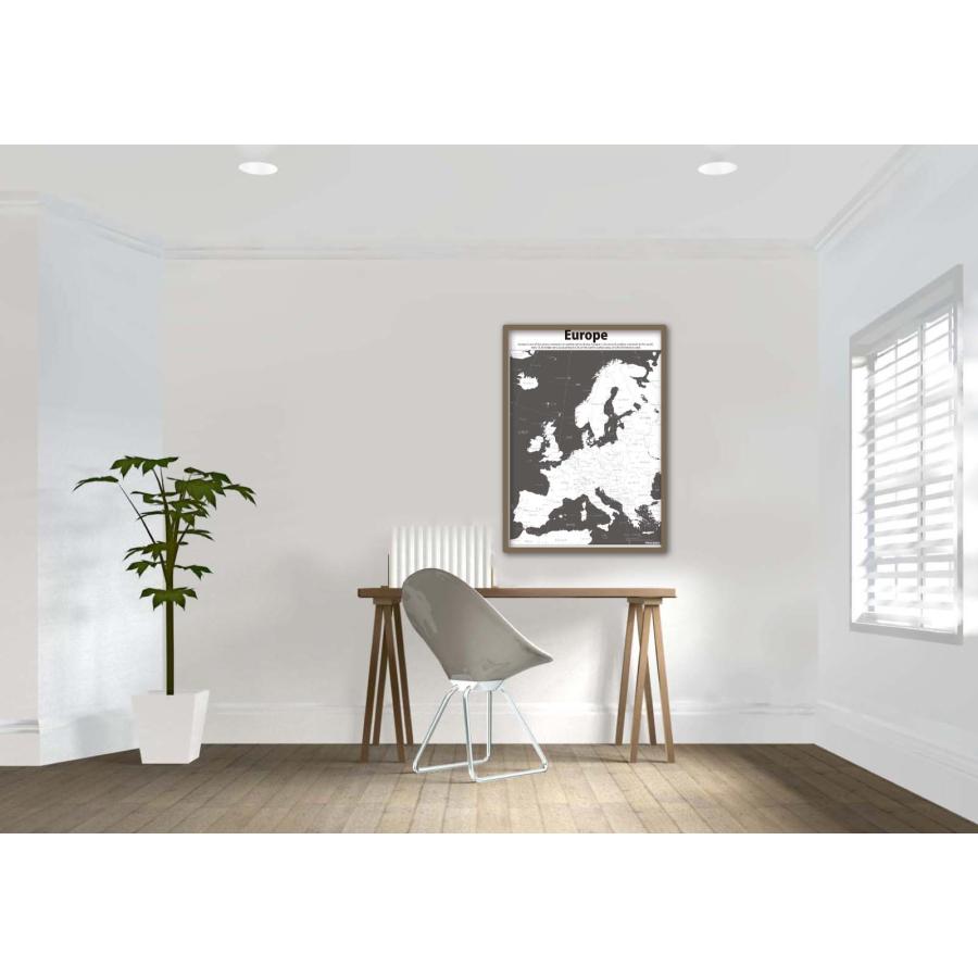 PROCEEDX美しい世界地図　ヨーロッパ　学習ポスターミニマルマップ　フレーム付きA4サイズ日本製1255 |  | 04