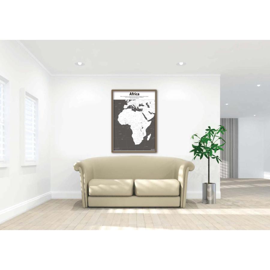 PROCEEDX美しい世界地図　アフリカ　学習ポスター　ミニマルマップ　フレーム付きA4サイズ　日本製1256 |  | 03