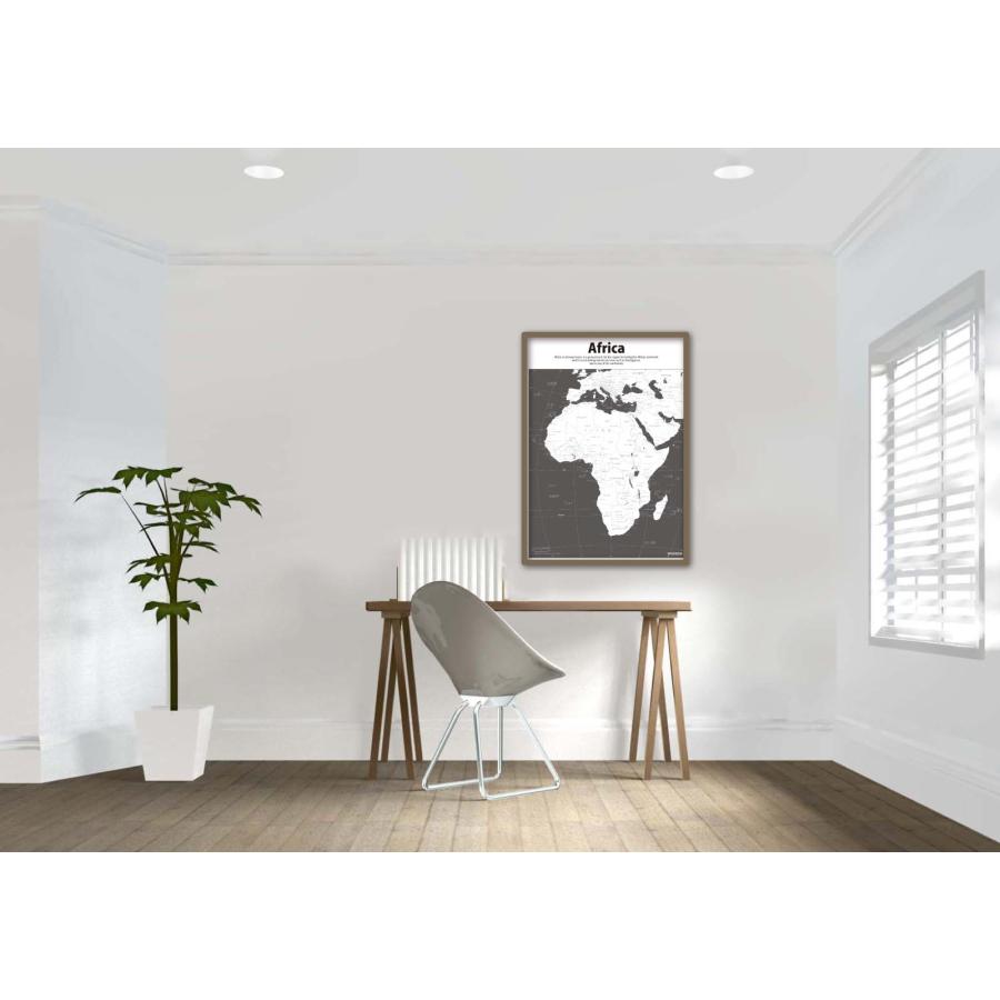 PROCEEDX美しい世界地図　アフリカ　学習ポスター　ミニマルマップ　フレーム付きA4サイズ　日本製1256 |  | 04