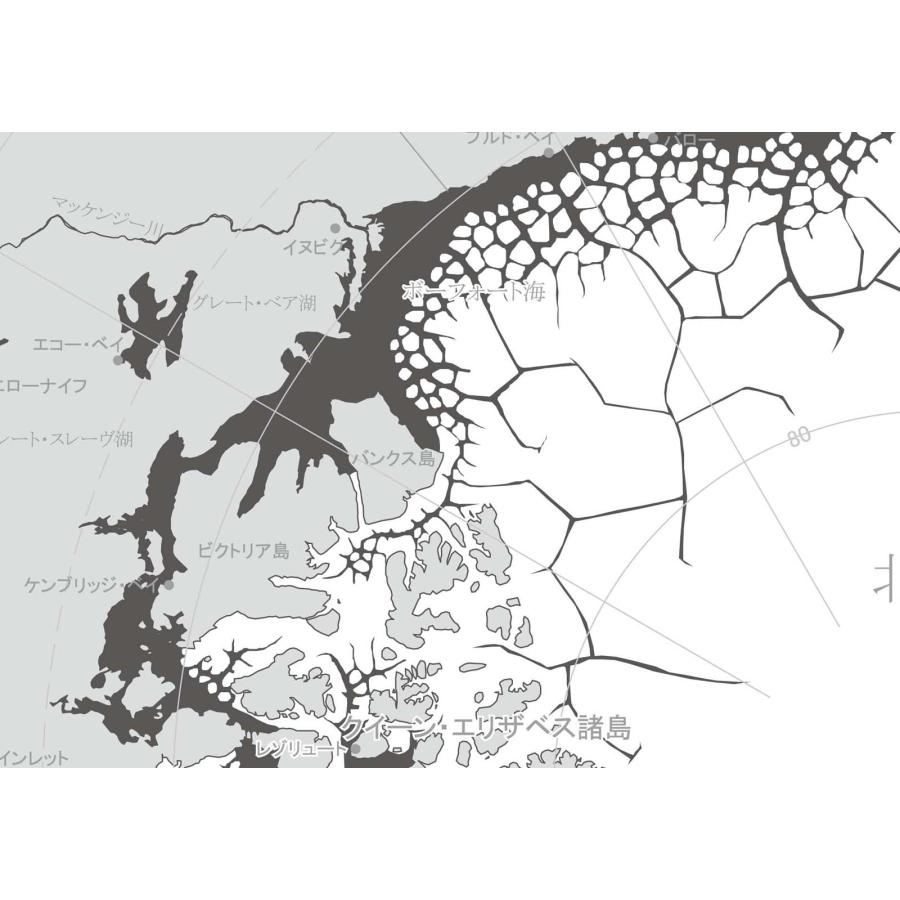 PROCEEDX美しい世界地図　北極　学習ポスター　ミニマルマップ　フレーム付きA2サイズ　日本製1260 |  | 02