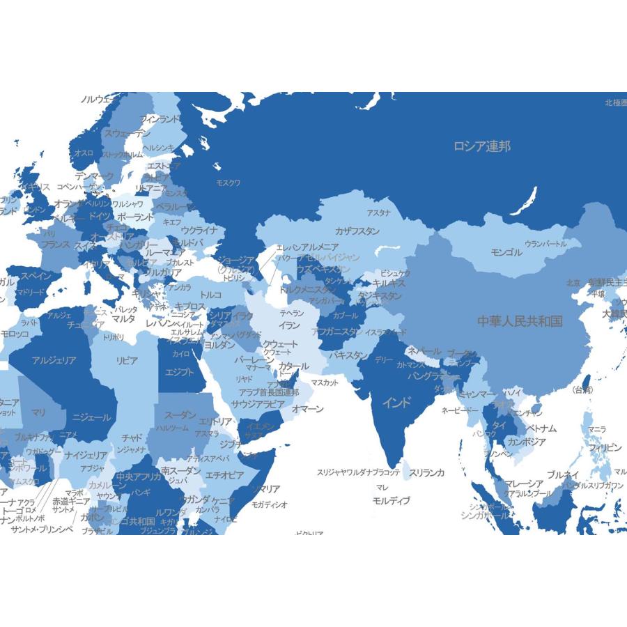 PROCEEDX美しい世界地図　パステルカラーブルー1　学習ポスターミニマルマップ　フレーム付きA2サイズ日本製1265 |  | 01