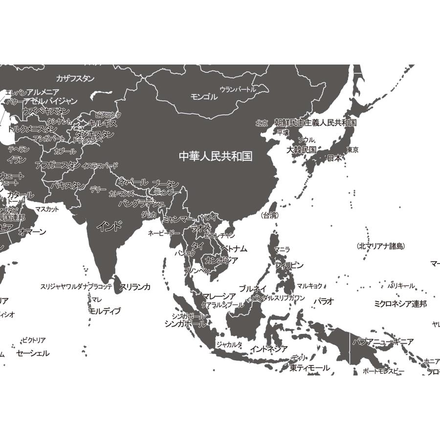 PROCEEDX美しい世界地図　ブラック学習ポスターミニマルマップ　折り目なし送付　A1ビッグサイズ日本製1268 |  | 02