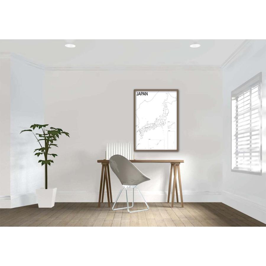PROCEEDX美しい日本地図 書き込み自由 ホワイト2学習ポスターミニマルマップ A1ビッグサイズ 2枚セット日本製 影付き　折り目なし送付1325 |  | 04