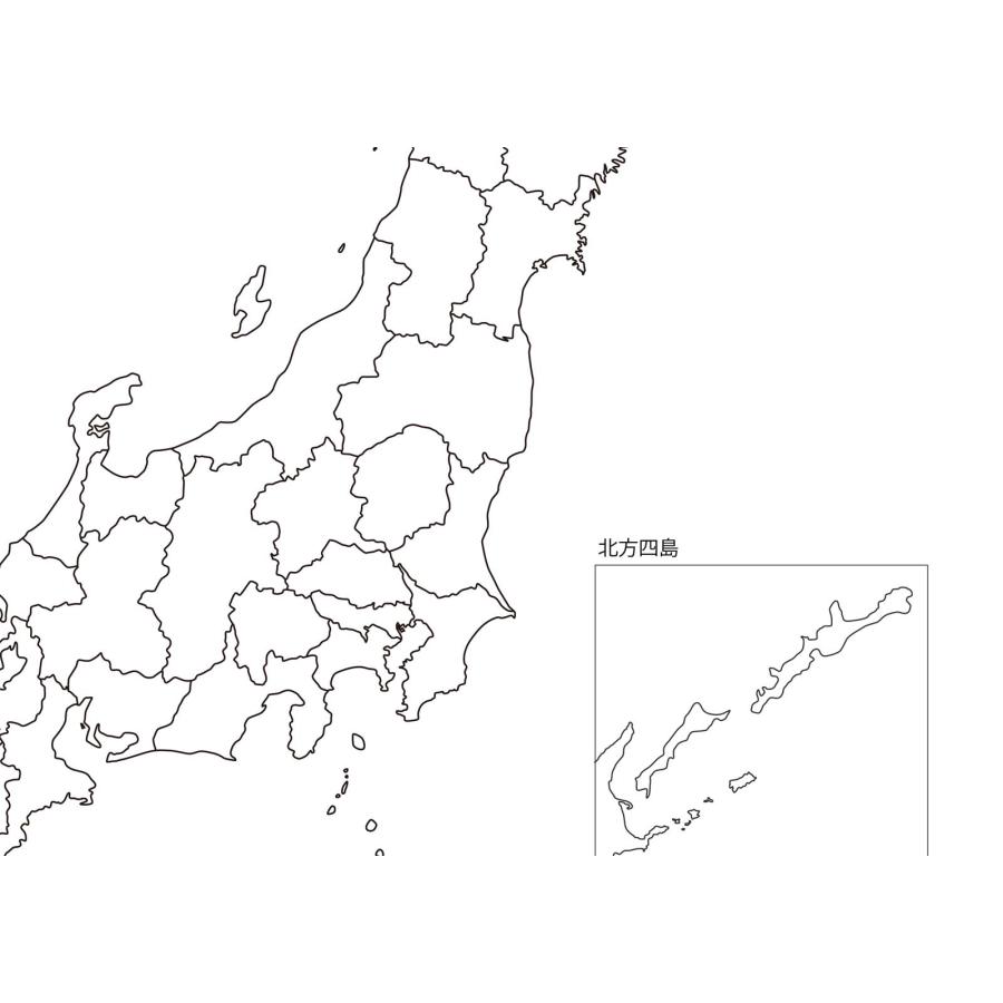 PROCEEDX美しい日本地図 書き込み自由 ホワイト2学習ポスターミニマルマップ A1ビッグサイズ日本製 影付き　折り目なし送付1364 [ポスター] |  | 02