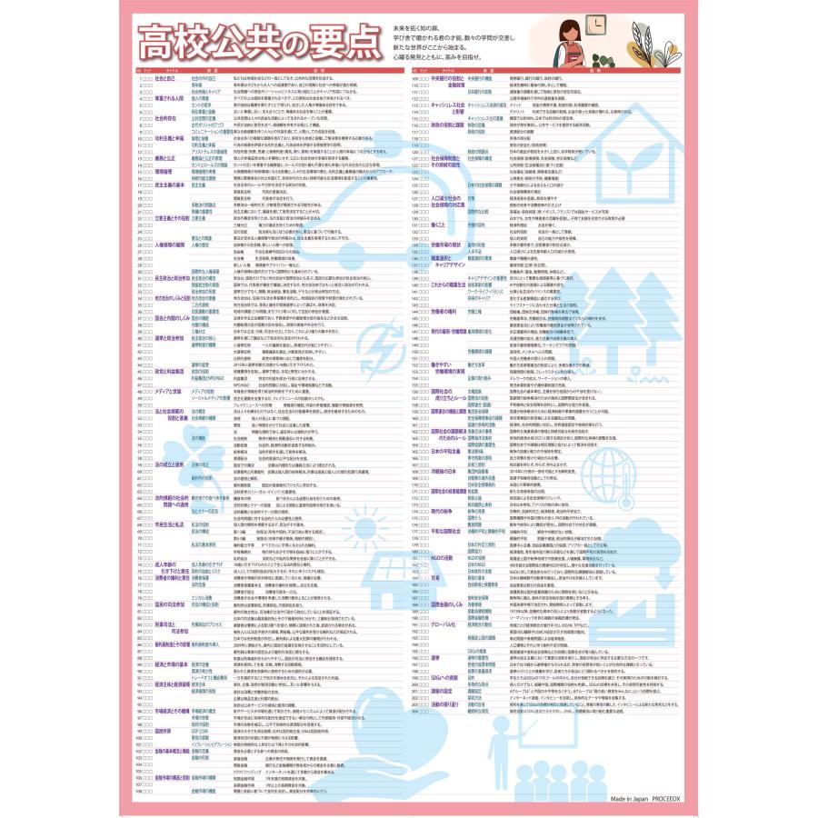 proceedx 学習ポスター1563高校公共の要点　勉強部屋　教室　壁貼り　学習　大学受験　送料無料　 |  | 11