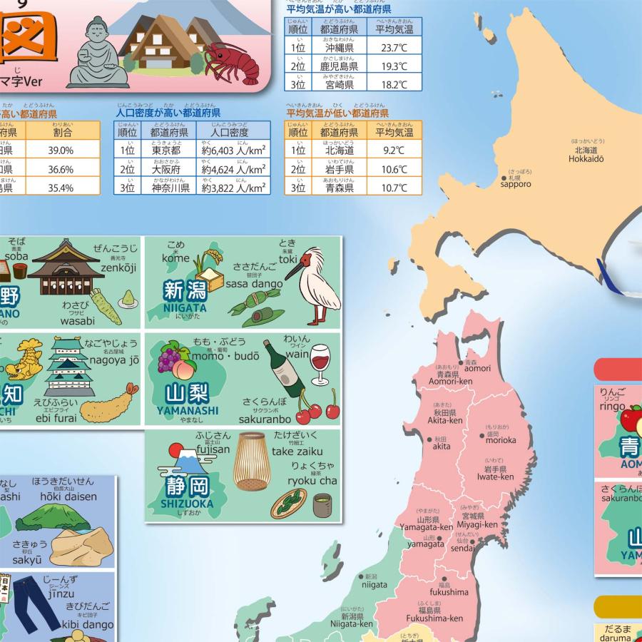 お風呂ポスター 4枚セット｜太陽・地球・月／うつくしい四季／世界地図／日本地図｜A3・A2サイズ 学習ポスター 防水 知育 日本製 送料無料 PROCEEDX1589 |  | 04