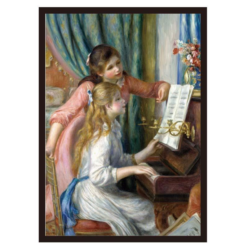 proceedx 名画 絵画ポスター 2035 ピアノに向かう娘たち/ルノワール額