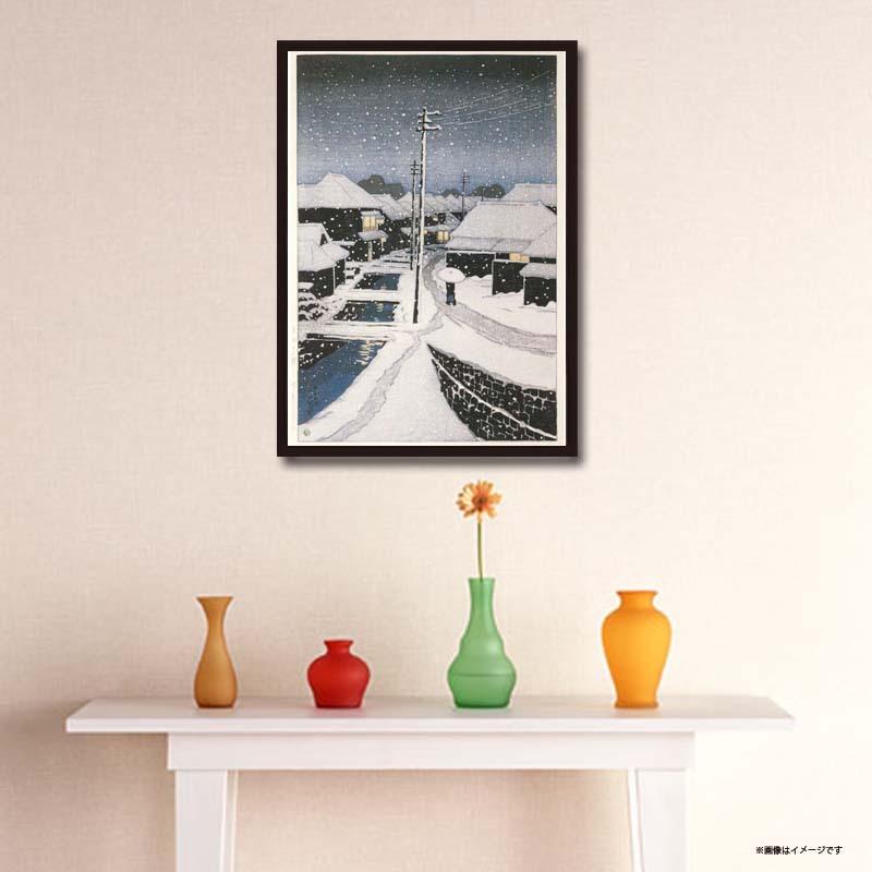proceedx　名画 絵画ポスター　2064　＜東京十二題＞雪に暮るゝ寺島村/川瀬巴水額オフィス |  | 01