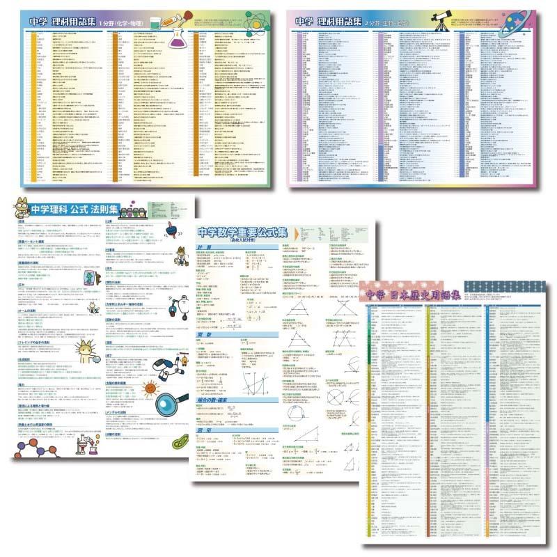 proceedx　学習ポスター　pro-3044　Fukan　中学5点セット5 送料無料　　　中学 | 