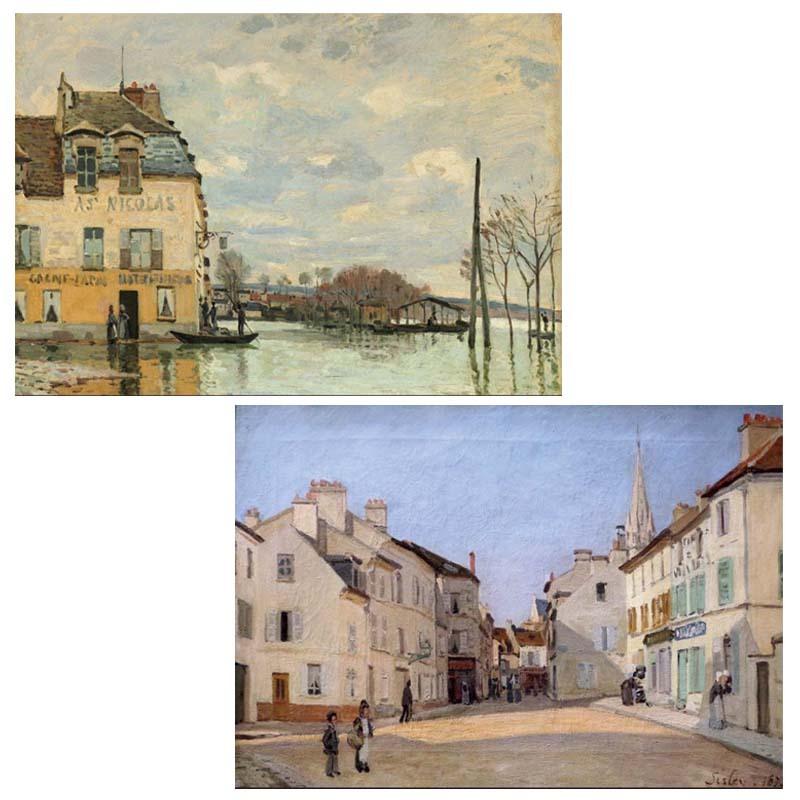 proceedx　名画 3121 絵画お値打ち２枚セット1　シスレー　A3サイズ　送料無料　　アート インテリア 安い　値打ち | 