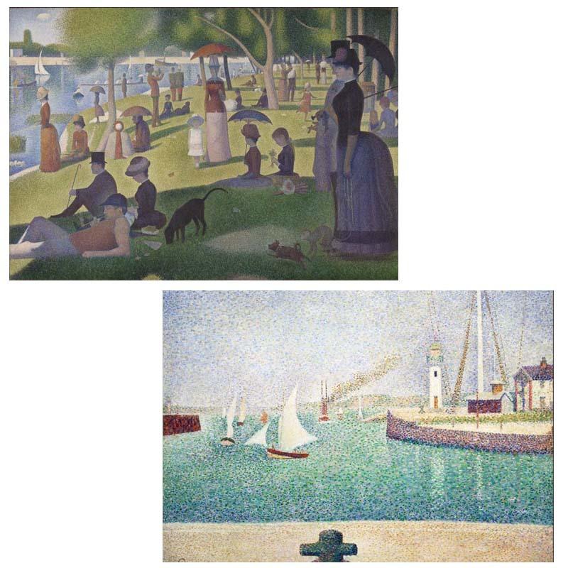 proceedx　名画 3122 絵画お値打ち２枚セット2　スーラ　A3サイズ　送料無料　　アート インテリア 安い　値打ち | 