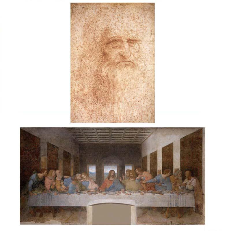 proceedx　名画 3124 絵画お値打ち２枚セット4　ダヴィンチ　A3サイズ　送料無料　　アート インテリア 安い　値打ち | 