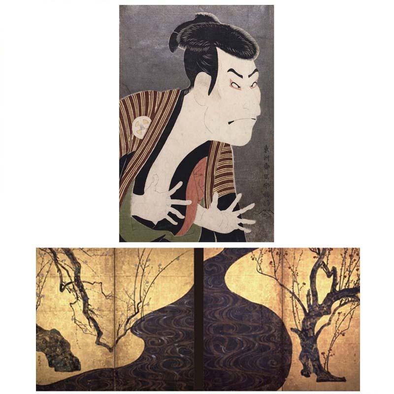 proceedx　名画 3150 絵画お値打ち２枚セット30　東洲斎写楽 尾形光琳　A3サイズ　送料無料　　アート インテリア 安い　値打ち | 