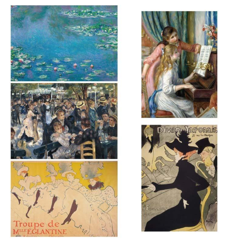 proceedx　名画 3166 絵画お値打ち5枚セット6 モネ　ルノワール ロートレック A3サイズ　送料無料　　アート 低価格 | 