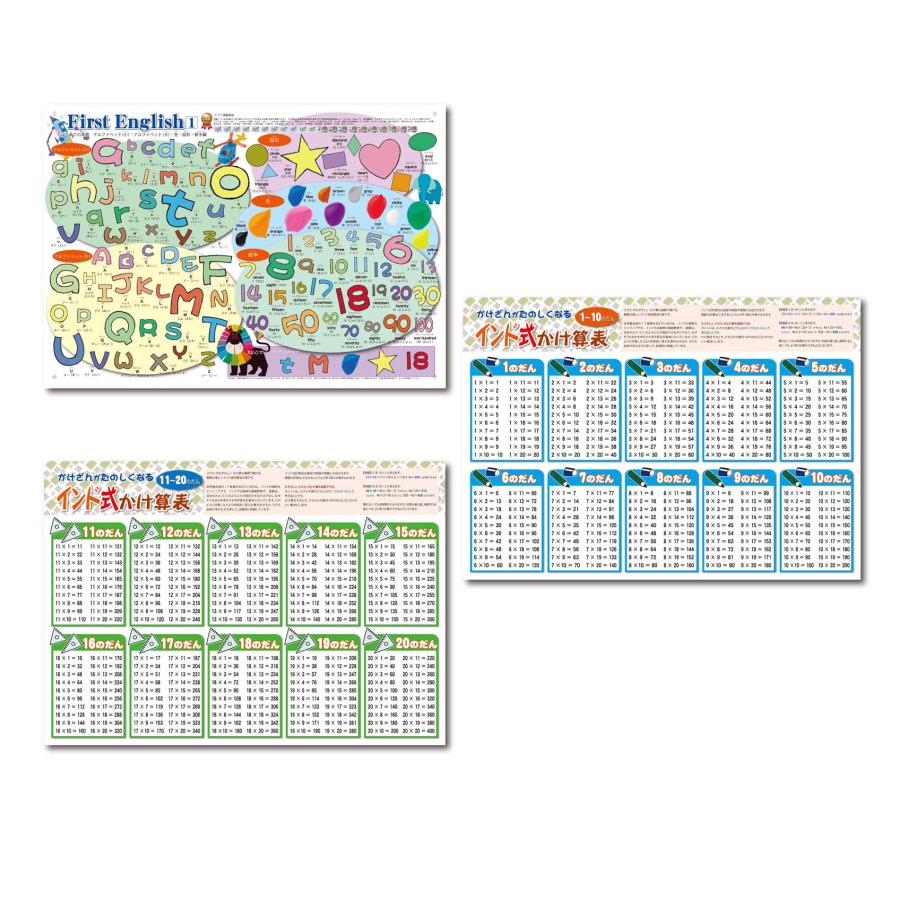 proceedx 3221英語と算数で楽しく学ぶ！お値打ち3枚セット 日本製 | 