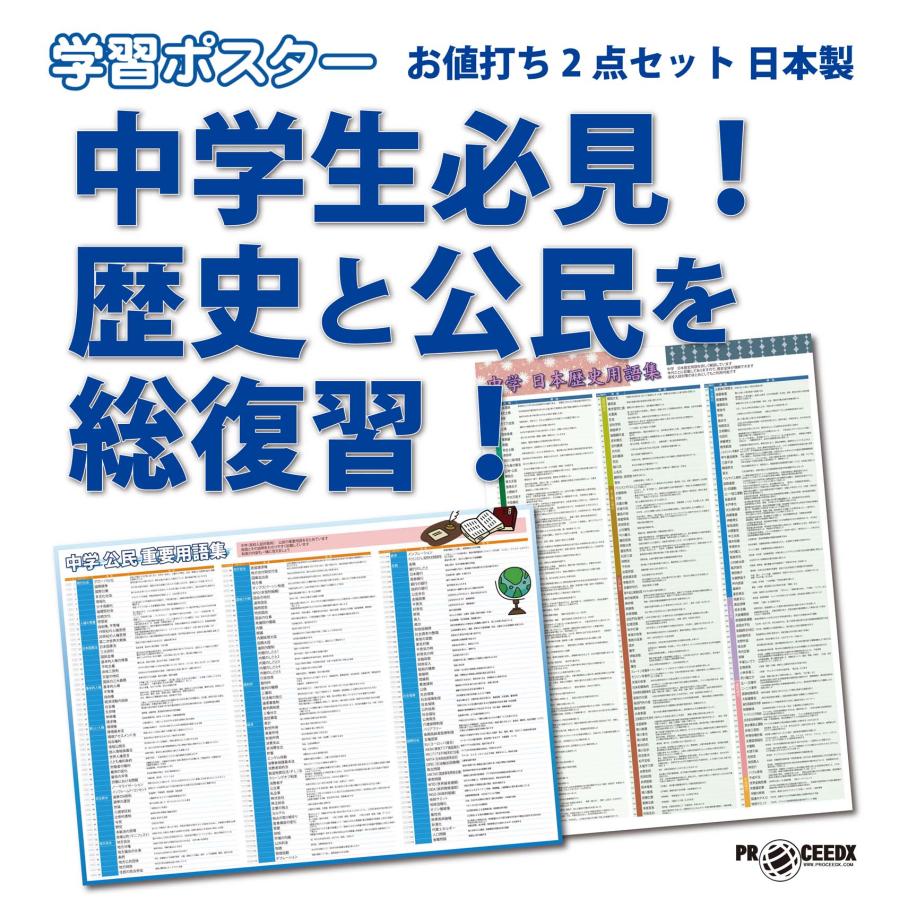 中学生必見！歴史と公民を総復習！お値打ち2点セット 日本製 | 