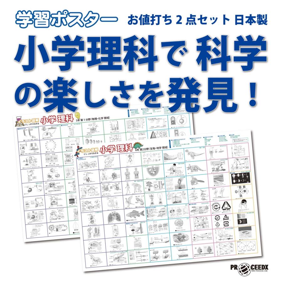 小学5年小学理科で科学の楽しさを発見！お値打ち2点セット 日本製　送料無料 PROCEEDX3262 | 