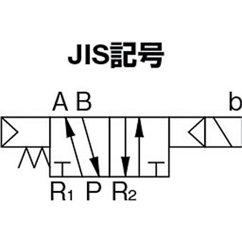 日本精器 4方向電磁弁8AAC200Vグロメット7Vシリーズシングル ▼104-5300 BN-7V43-8-G-E200 (1/4 AC200V) 1台_2