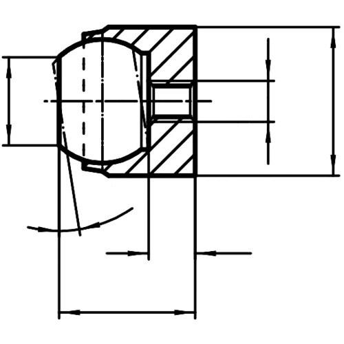 HALDER 揺動パッド M5 長さ25 ▼106-8360 22730.0428 1個_1
