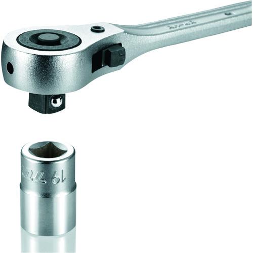 TOP 強力型ラチェットハンドル(プッシュリリース式) ▽116-3638 TOP 強力型ラチェットハンドル(プッシュリリース式) ▽116-3638