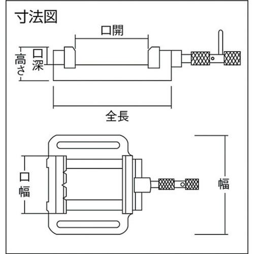 TRUSCO ボール盤バイス 強力 100mm ▼125-7463 PV-100 1台_1