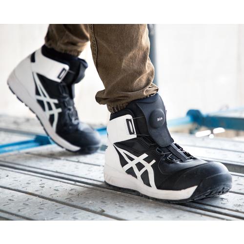 ASICS ウィンジョブCP304 BOA ホワイト×ブラック 25.0cm ▽148-7521