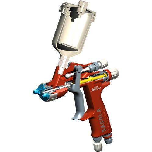SAGOLA 【売切商品】 mini XTREME小型スプレーガン(重力式) MINI EPA ノズル口径 Φ0.8 ▼161-2813 10111806 1台_3