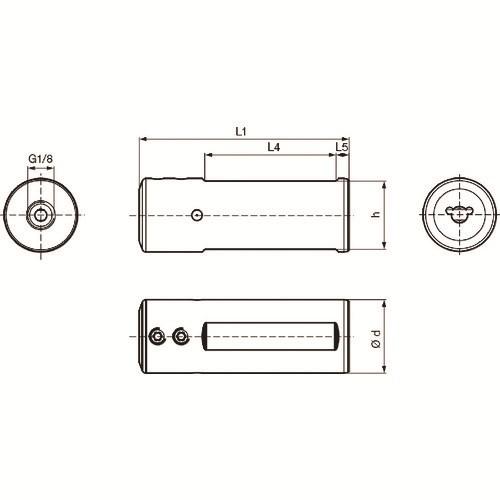 GUHRING 溝入れ工具 丸シャンクホルダ・上部クランプねじ Tornos machine用 レギュラ- GB106.0020.170.00.22.N.IK.TOR ■▼180-7631 25318 6.020 1本_1