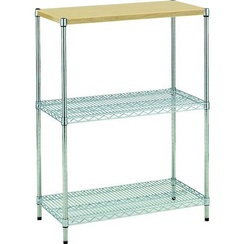 TRUSCO スチール製メッシュラック用木製棚板 892X442 ▼256-5935 MEW-34S 1枚_1