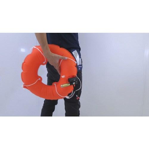 グリーンクロス 携帯用膨張式救命具(自動タイプ)マリンポーチ 縦ネイビー ■▼313-2904 6300005258 1台_4